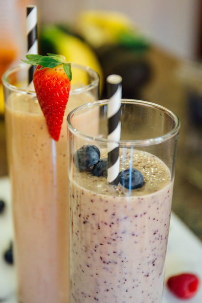Sweet Bananas and Blueberry Bliss Smoothies